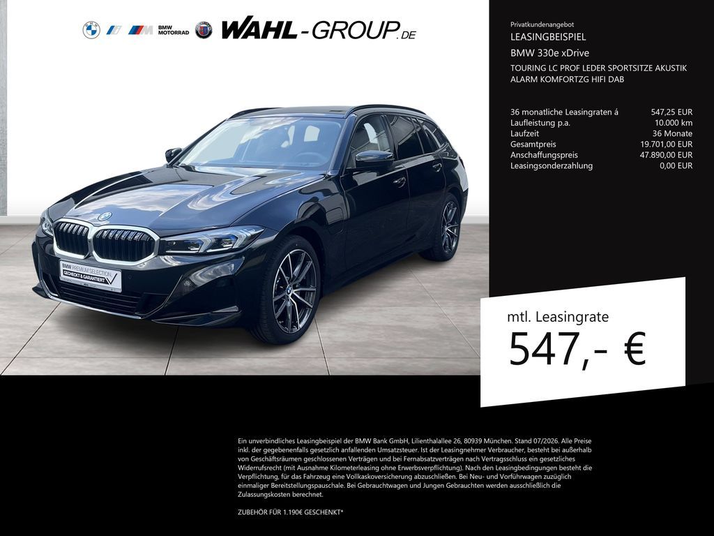 BMW 330e xDrive TOURING LC PROF LEDER SPORTSITZE  AK Leasing