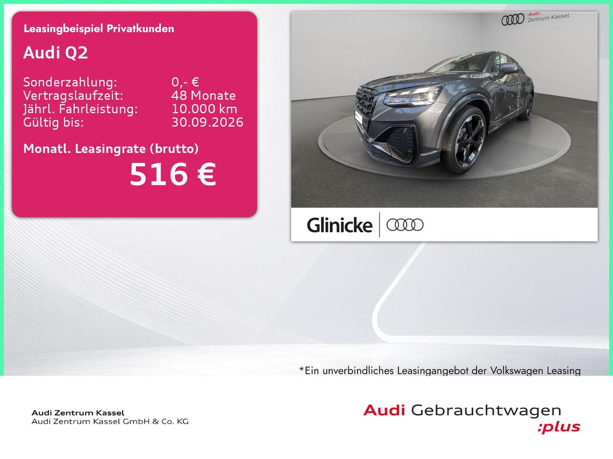 Audi Q2 S line 35 TDI qu. Matrix AHK Navi Teilleder Leasing