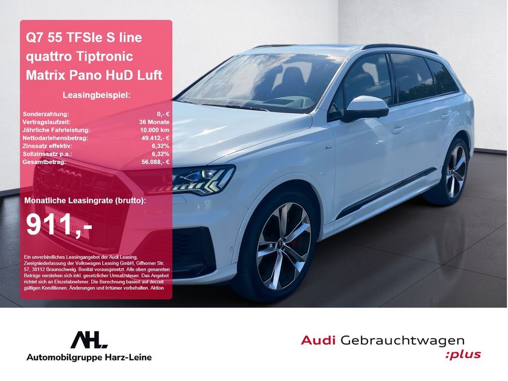 Audi Q7 55 TFSIe S line quattro Tiptronic Matrix Pano Leasing