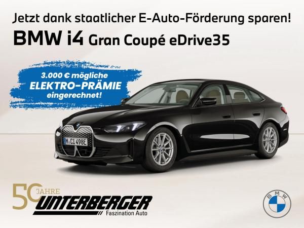 BMW i4 Gran Coupé eDrive 35 mit 3.000,- € möglicher staatlicher Förderung bereits für Sie eingerechnet! Leasing