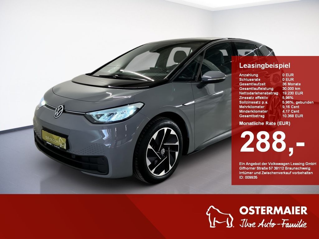 Volkswagen ID.3 PRO 146PS ACC.AREA-VIEW.NAVI.LED.APP-C.LKRD Leasing