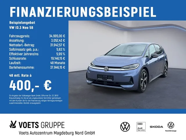 Volkswagen ID.3 Neo 58 Life LED+NAVI+DAB+ACC