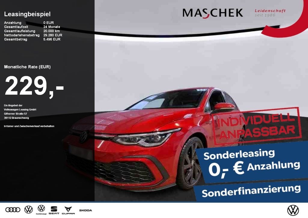 Volkswagen Golf GTI HUD Sitzh Lenkh RearView Harman ACC HUD Leasing
