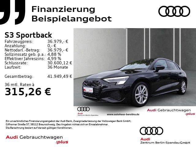 Audi S3 Sportback *MATRIX*B&O*Opt.-Schwarz+*NAV+*ACC* Leasing