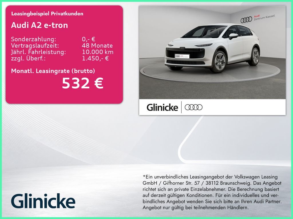 Audi A2 e-tron 170 KW NEUBESTELLUNG Leasing