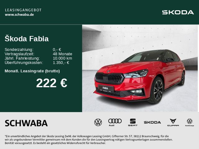 Skoda Fabia Monte Carlo 1,0 TSI DSG *LED*ACC*R-KAM*PDC Leasing
