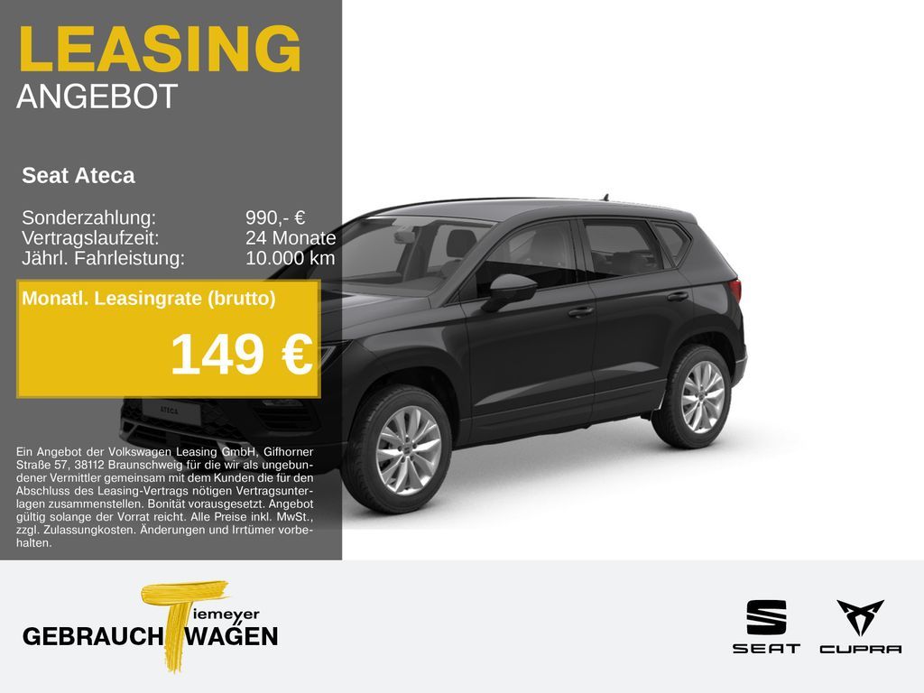 Seat Ateca 1.5 TSI STYLE NAVI+ SIDE-ASSIST eKLAPPE 36 Leasing