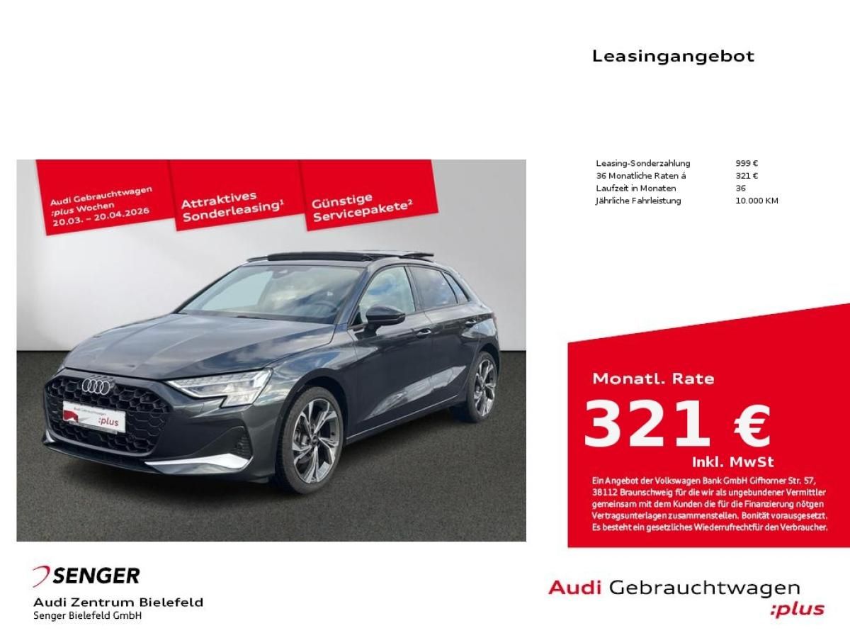 Audi A3 Sportback Advanced 30 TFSI Pano. B&O HUD AHK Leasing