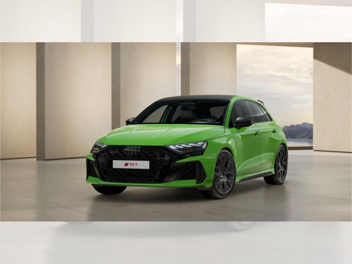 Audi RS3 RS 3 Sportback PanoDach, V-max Aufhebung 280km/h, Exterieurumfänge Carbon/Schwarz glänzent Leasing