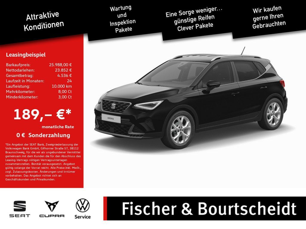 Seat Arona 1.0 TSI FR SHZ KAMERA NAVI ACC FACEL. LED Leasing
