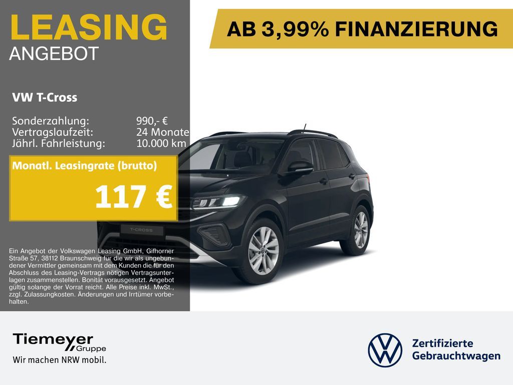 Volkswagen T-Cross 1.0 TSI GOAL LM17 NAVI ASSIST PRIVACY Leasing