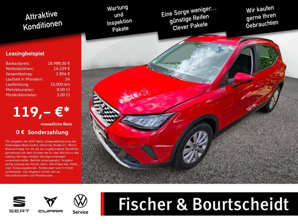 Seat Arona 1.0 TSI Style Edition KLIMA PDC FACEL. LED Leasing