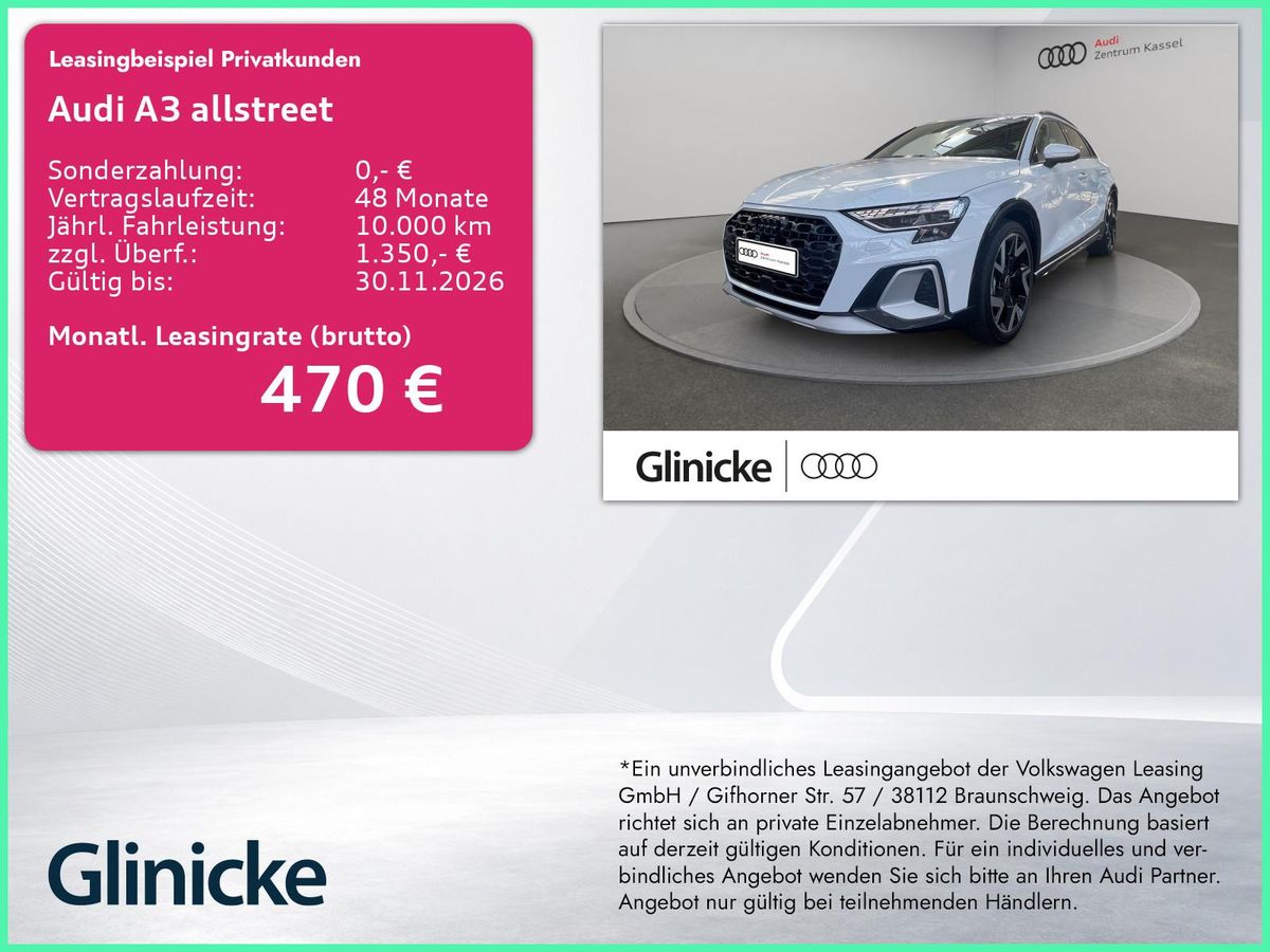 Audi A3 allstreet TFSI LED AHK Rückfahrkamera MMI+ Leasing