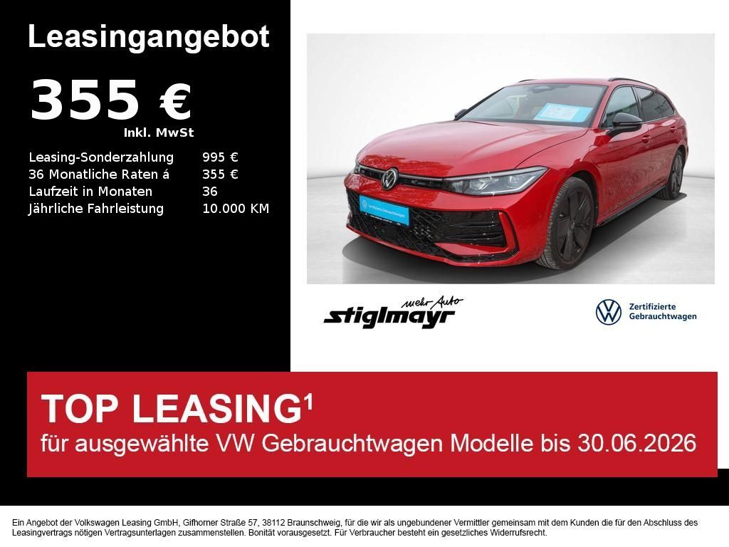 Volkswagen Passat R-Line 1.5 TSI eHybrid DSG PANO+Head-Up Leasing