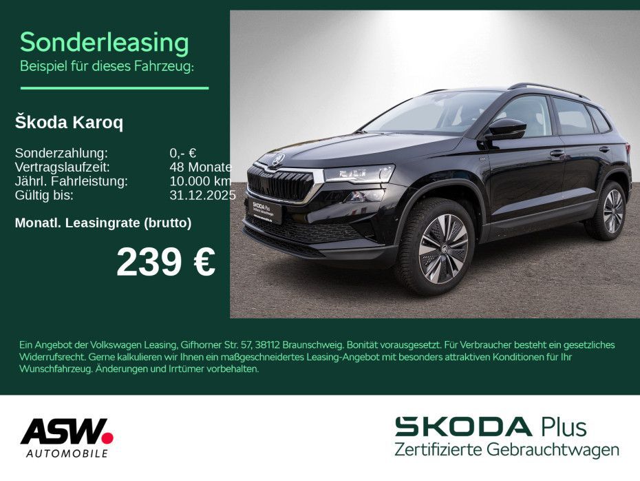 Skoda Karoq Selection 1.5TSI DSG LED Nav 360° Pano AHK Leasing