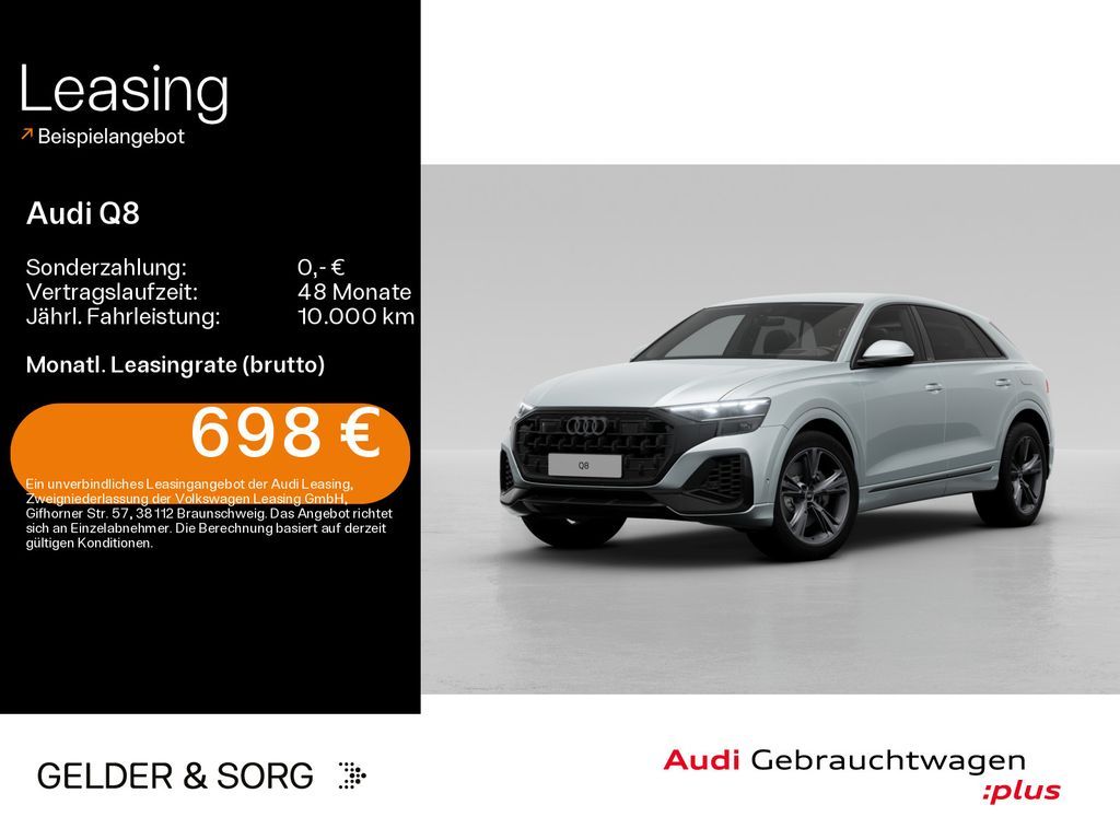 Audi Q8 55 TFSI e quattro AHK*360°Standklima*Air*HuD Leasing