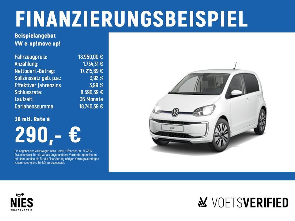 Volkswagen e-up!move up! SHZ+RearView+PDC Leasing