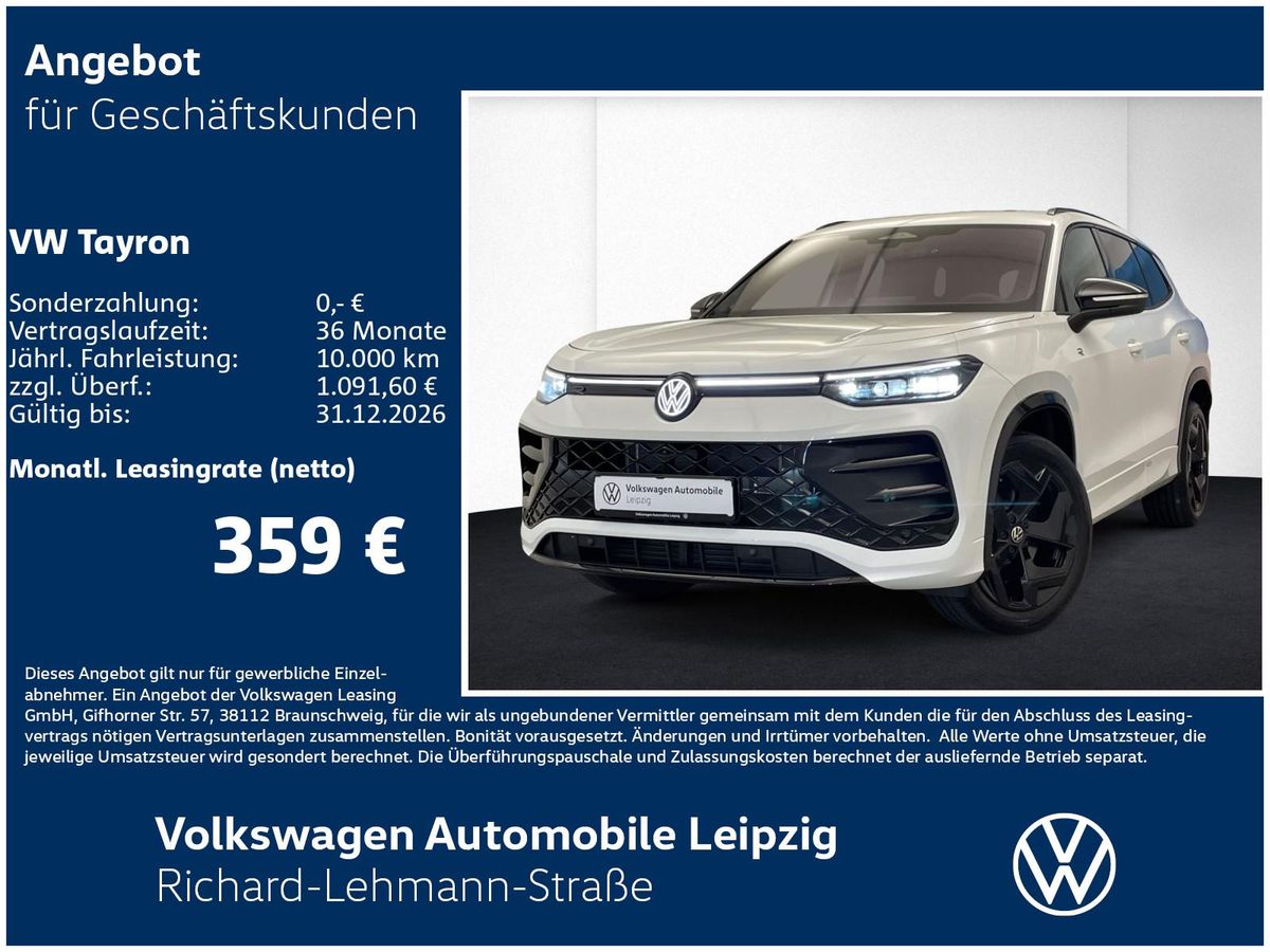 Volkswagen Tayron R-Line TDI 4M Preisvorteil 13724 € Leasing