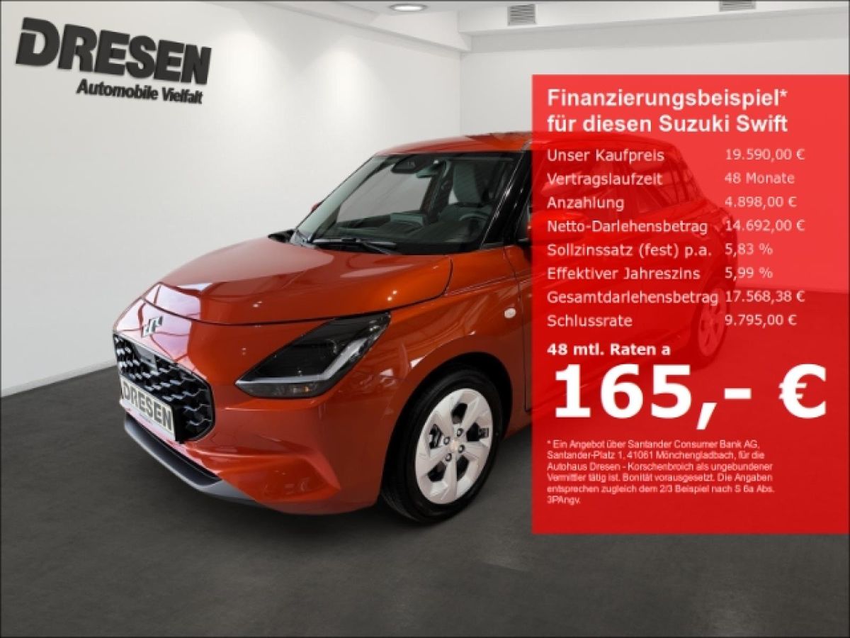 Suzuki Swift Hybrid Comfort Totwinkelassistent+Rückfahrkamera Leasing