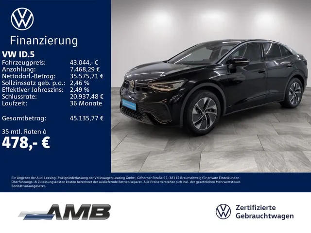 Volkswagen ID.5 Pro 82kWh/Matrix/Navi/Wärmepumpe/01.31Garan
