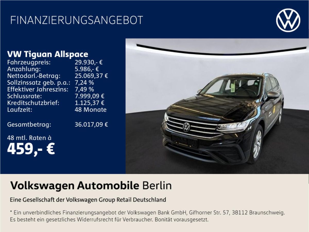 Volkswagen Tiguan Allspace 1.5 TSI ACT Life OPF (EURO 6e) Leasing