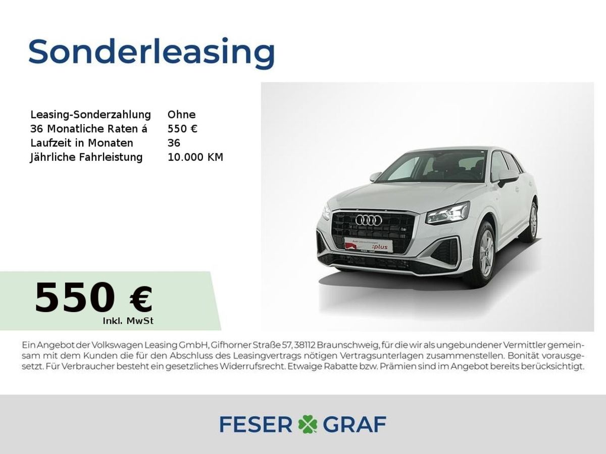 Audi Q2 S line 35 TFSI S tronic ParkAssist Tempomat Leasing
