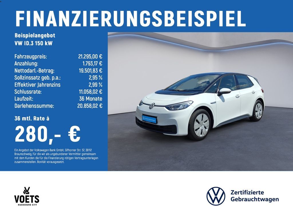 Volkswagen ID.3  150 kW Pro Performance LED+NAVI Leasing