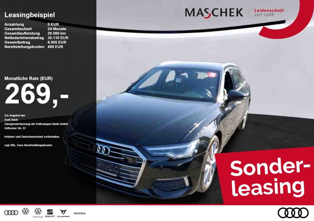Audi A6 Avant 45 TFSI AHK Matrix PDC ACC DAB AHK ACC Leasing