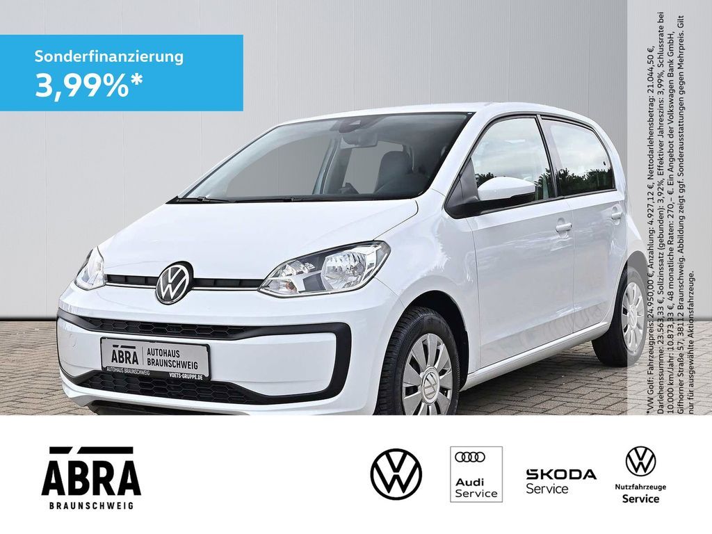 Volkswagen up! 1.0 move CAM+PHONE+PDC+GRA+DAB+KLIMA Leasing