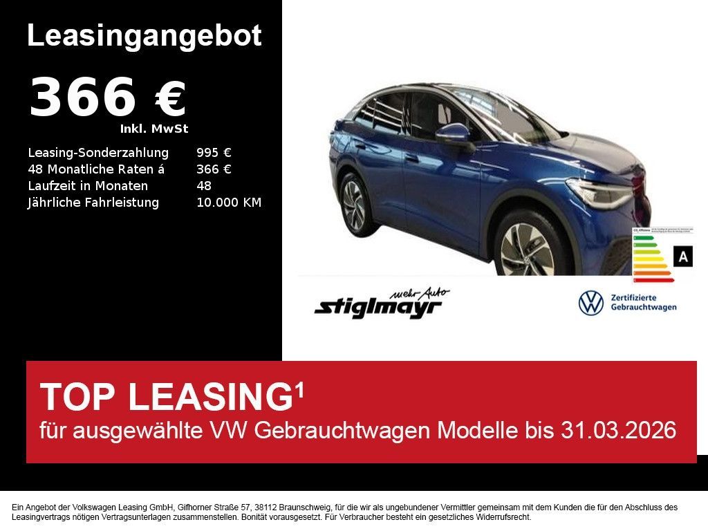 Volkswagen ID.5 Pro electric 82-kWh+ACC+IQ-LIGHT+WÄRMEPUMPE Leasing