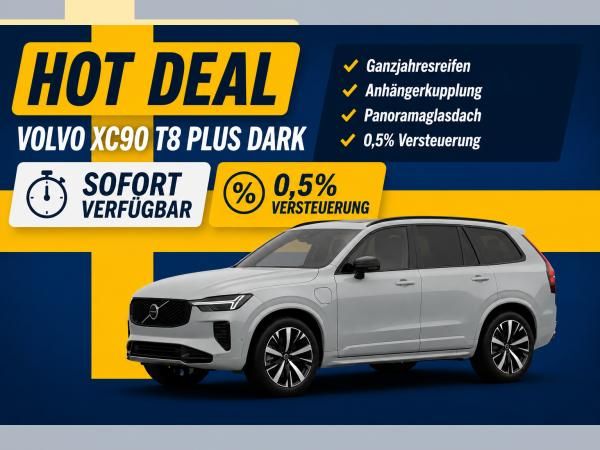 Volvo XC90 T8 PHEV AWD Plus Dark *Allwetter+AHK+HUD+PANO+sofort verfügbar*🔵🟡 Leasing