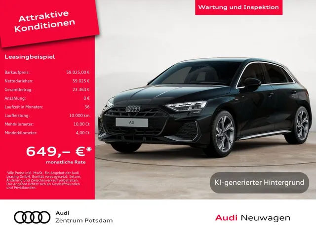 Audi A3 Sportback S line e-hybrid MATRIX TECH+ PDC