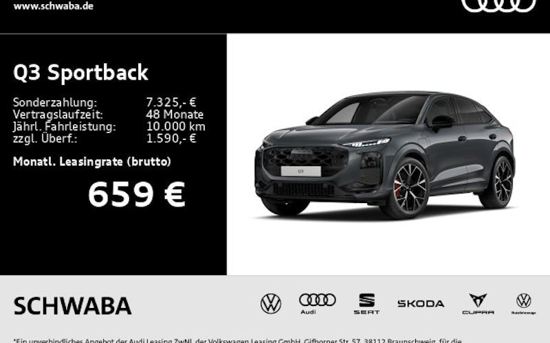 Audi Q3-sportback E-hybrid 200kW S Tronic 5dr Kauf