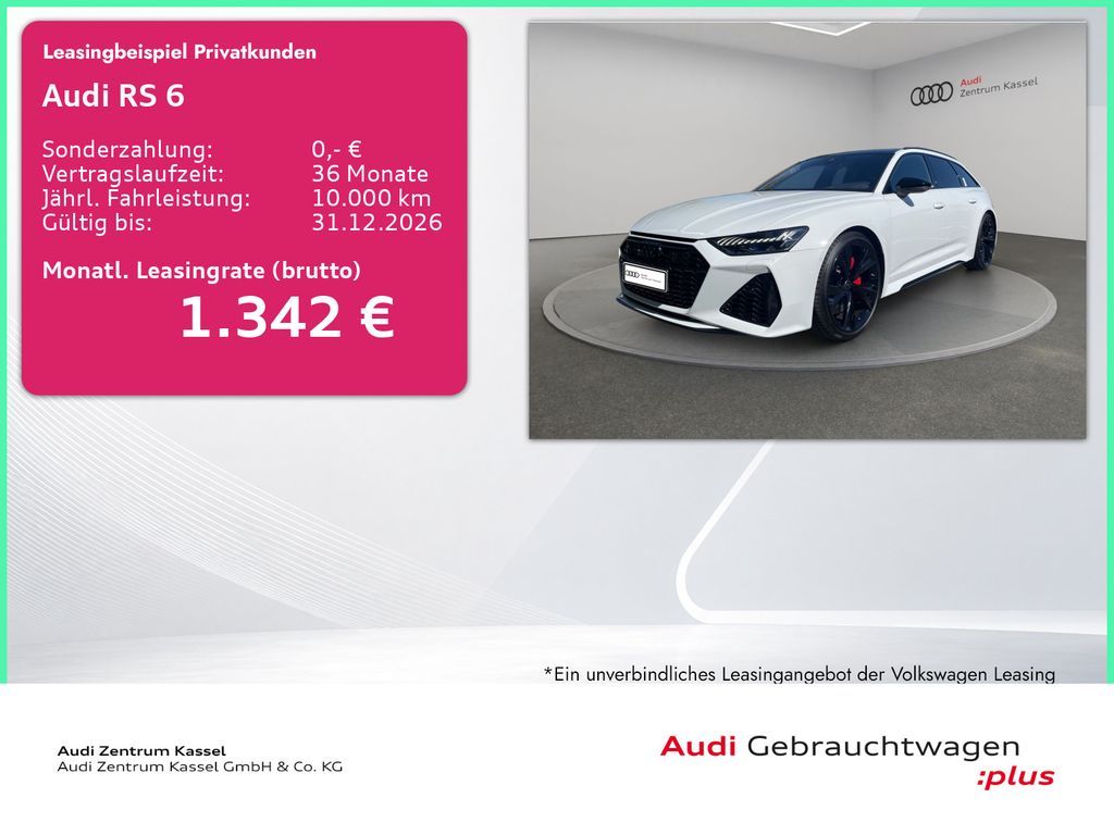 Audi RS 6 Av 4.0 TFSI qu. Laser B&O Pano HuD AHK 360° Leasing