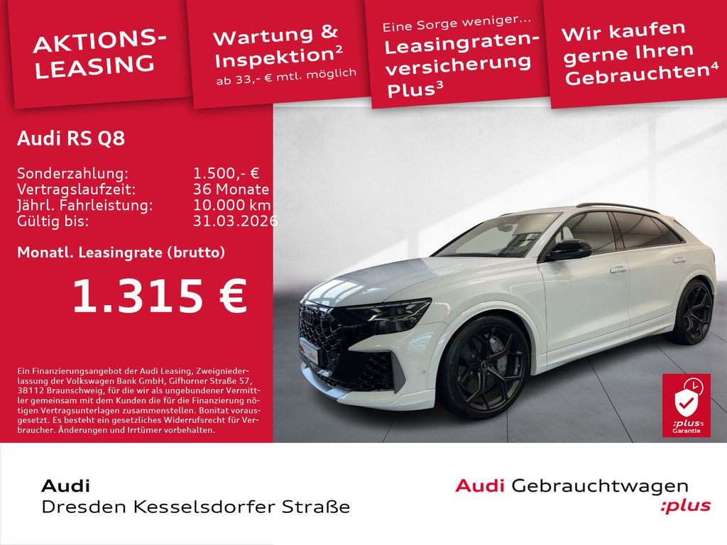Audi RS Q8 4.0 TFSI Q. AHZV Kamera HUD Navi Pano Matr Leasing