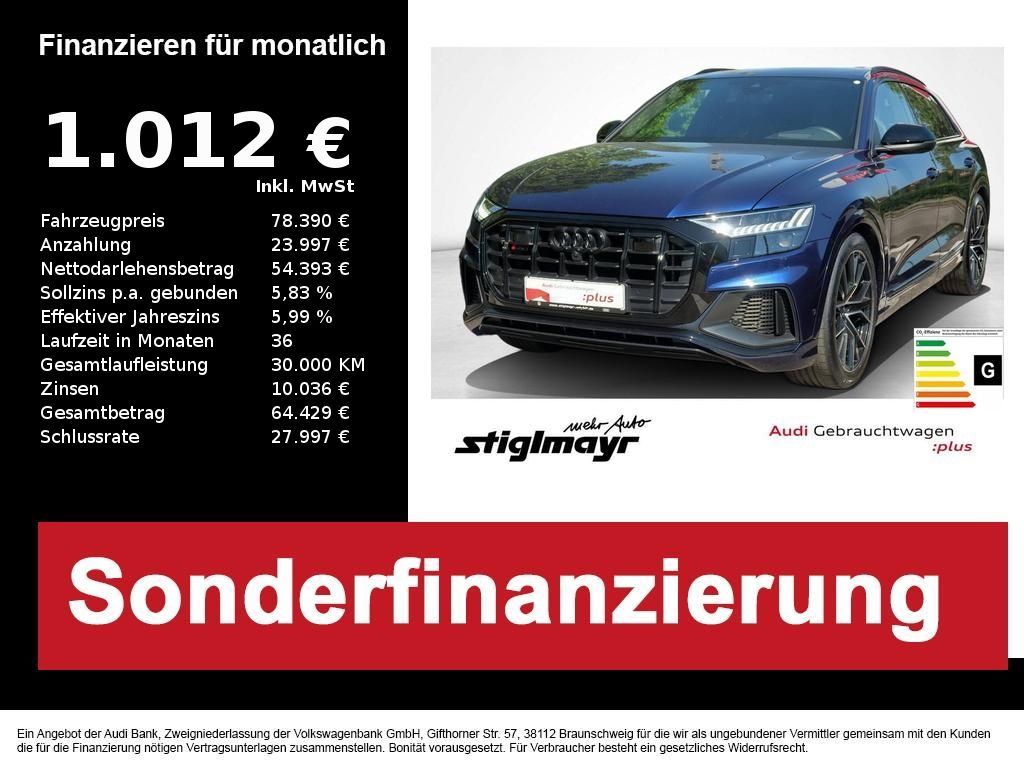 Audi SQ8 TFSI quattro ACC+AHK+HD-MATRIX+HUD+PANO+22` Leasing