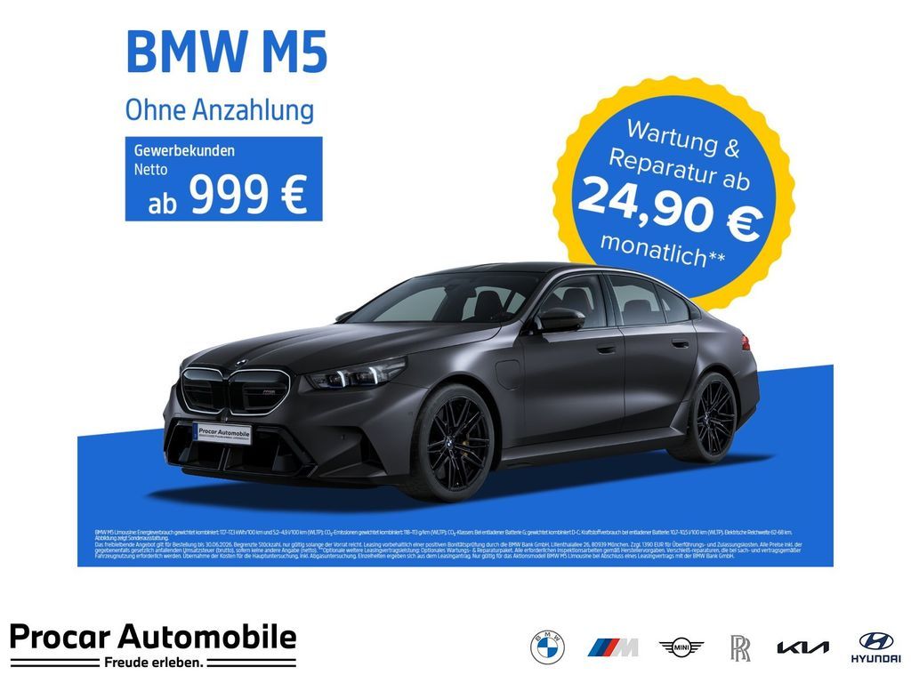 BMW M5 Limousine M Sport HUD PANO ACC 360°KAM RFK Leasing