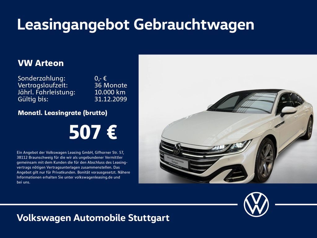 Volkswagen Arteon 2.0 TSI R-Line DSG Navi Kamera P-Dach Leasing