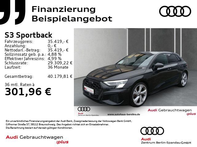 Audi S3 Sportback *MATRIX*B&O*Opt.-Schwarz+*NAV+*ACC* Leasing