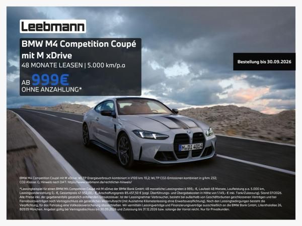 BMW M4 M xDrive Coupé ❗️Sommeraktion❗️Exclusive Sonderkonditionen💸 Leasing
