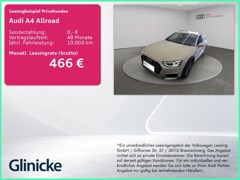 Audi A4 allroad 40 TDI qu. LED Kamera Navi Carplay Leasing