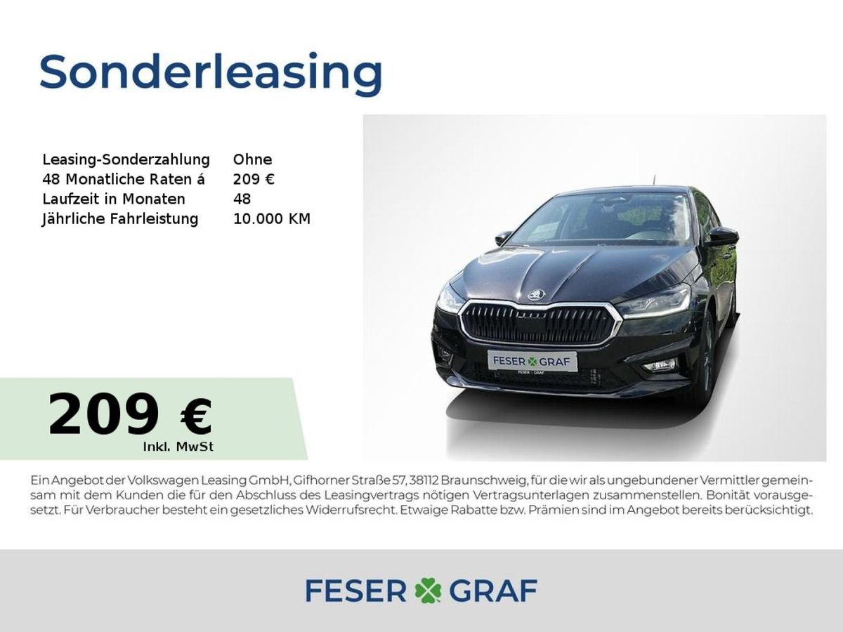 Skoda Fabia Balance 1,0 TSI - LHZ, SHZ, ACC Leasing