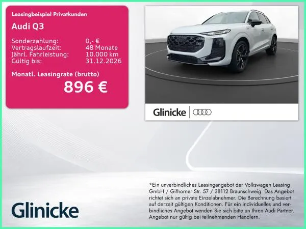 Audi Q3 e-hybrid S line AHK Pano LED LM 20" RFK Sonos Head-Up