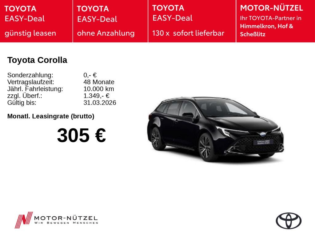 Toyota Corolla TS Teamplayer *SOFORT VERFÜGBAR* Leasing