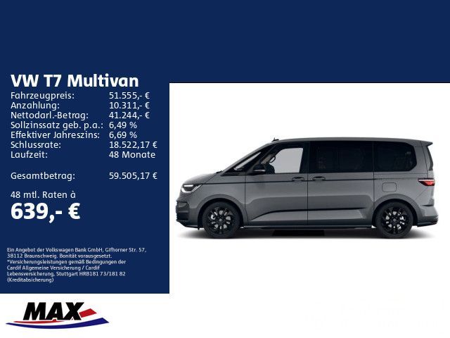 Volkswagen Multivan 1,5 l eHyb 4MO 130 kW 19,7 kWh Bestellf Leasing