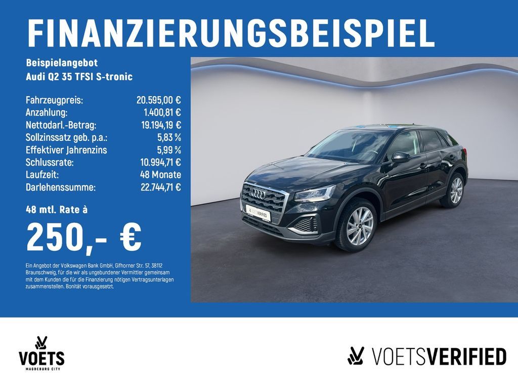 Audi Q2 35 TFSI  S-tronic Basis LED+NAVI+ACC+PDC+KAM Leasing