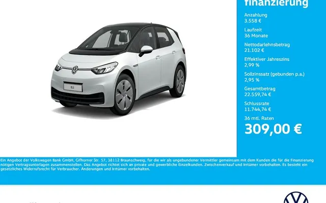 Volkswagen Id3-neo Pro Performance 58 KWh 150 KW Pro 5dr