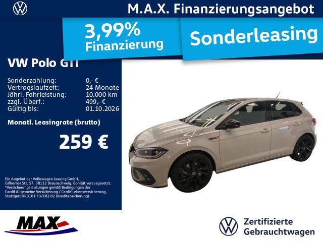 Volkswagen Polo GTI 2.0 TSI DSG +IQ.LIGHT+APP+ACC+ALU+PANO+ Leasing