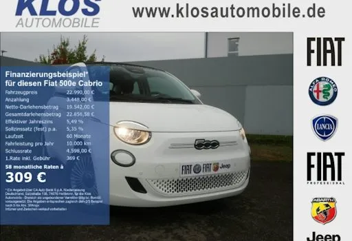 Fiat 500-elektro Cabrio 42 KWh 2dr