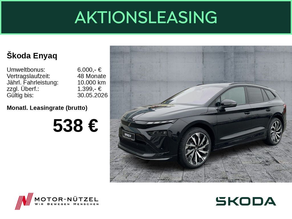Skoda Enyaq 85 Sportline + PANO + MAXX + AHK + 21